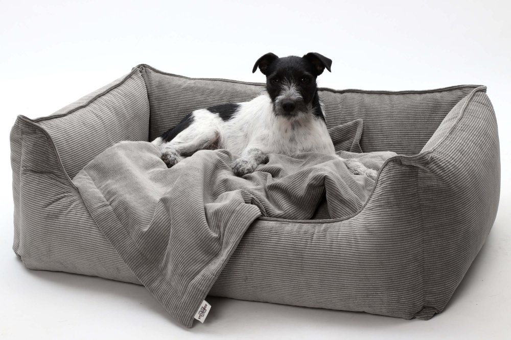 Dog Bed Chelsea Cord grey