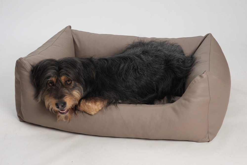 Dog Bed New Saddle imitation leather sand