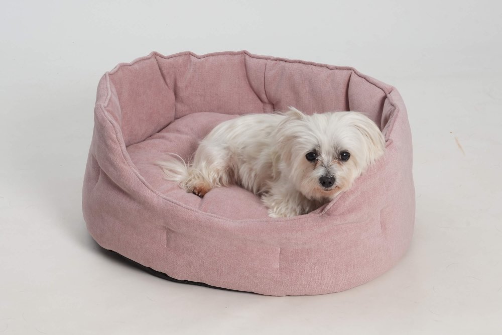 Dog Bed Basket Abbey pink