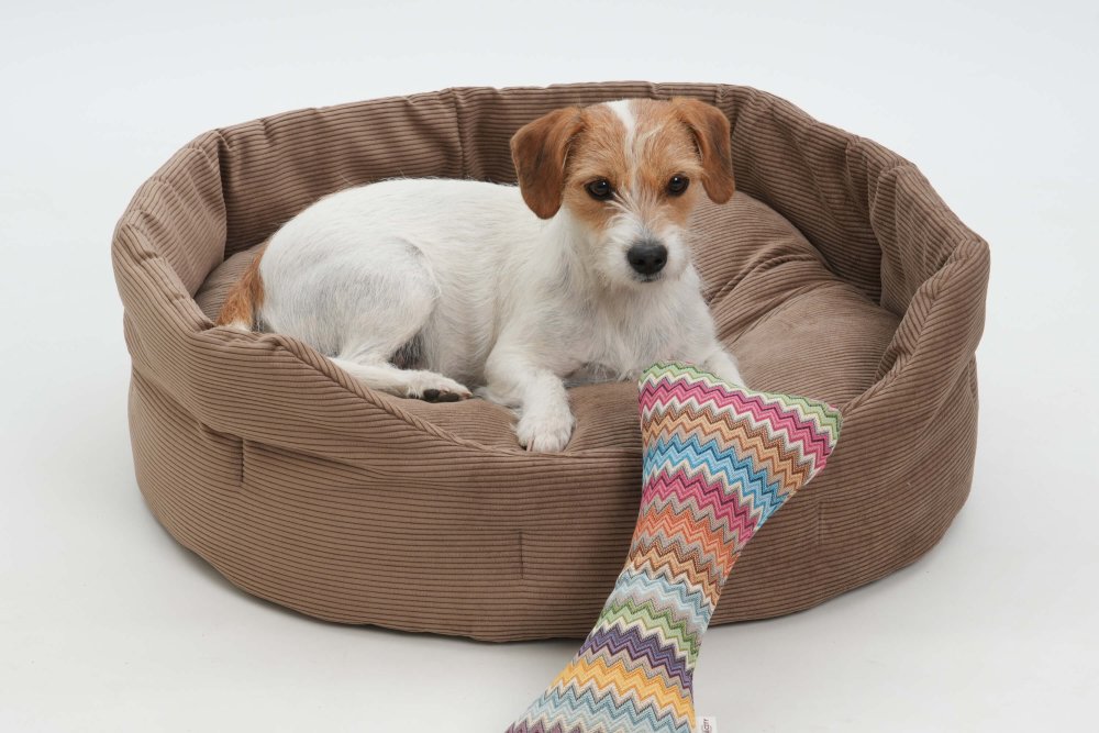 Dog basket Chelsea Cord toffee