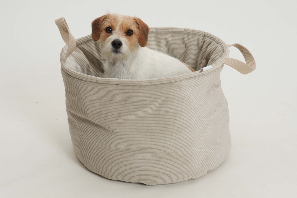 Hundekörbchen Shopper Little Basket Chelsea Cord gravel