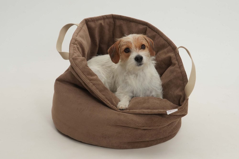Dog Bed Shopper Little Basket Chelsea Cord toffee