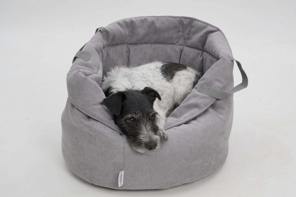 Dog Bed Shopper Little Basket grey