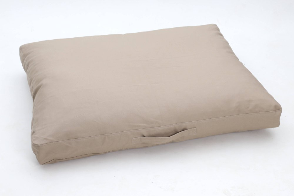 Change Cover Dog Bed  Cushion Hamptons canvas cotton sand beige