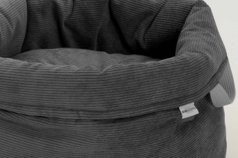 Mobile Preview: Dog Bed Shopper Little Basket Chelsea Cord graphite