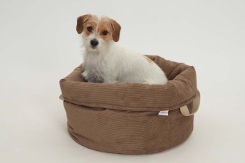 Mobile Preview: Hundekörbchen Shopper Little Basket Chelsea Cord toffee