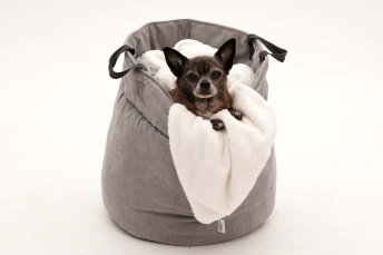 Mobile Preview: Hundekörbchen Shopper Little Basket grau